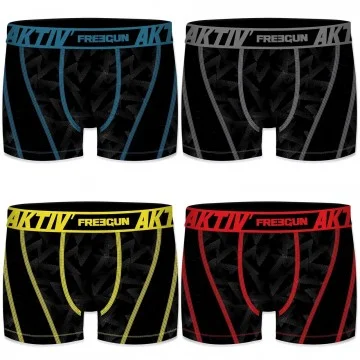 Set of 4 AKTIV Sport Boxers for Men "Lifestyle Edition (Boxers) Freegun on FrenchMarket