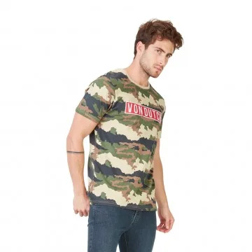 Von Dutch T-Shirt Homme Bells Camouflage Logo Rouge (T-Shirt Homme) Von Dutch chez FrenchMarket