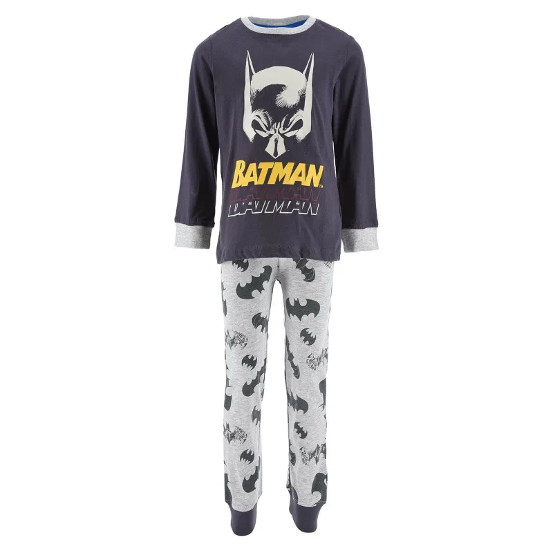 French Market - Pyjama Long Coton Garçon Batman Gris 8 ans