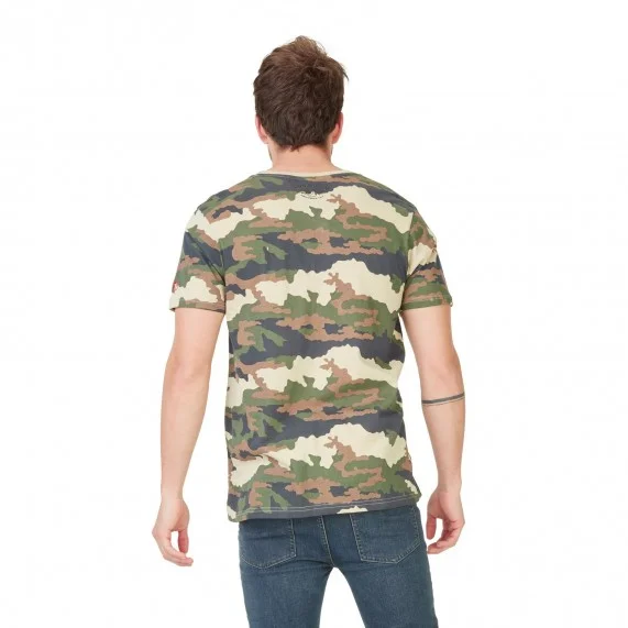 Von Dutch T-Shirt Homme Bells Camouflage Logo Rouge (T-Shirt Homme) Von Dutch chez FrenchMarket