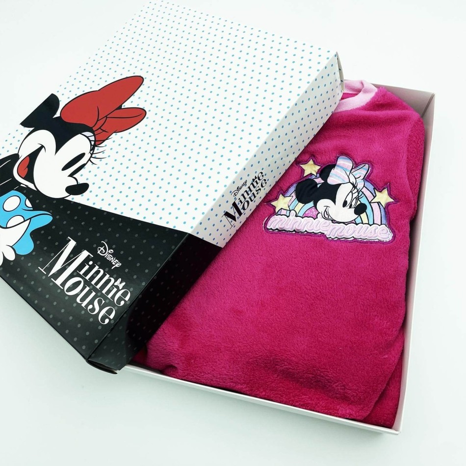 DISNEY Flicka Fleecepyjamas Minnie Mouse "Rainbow" för flickor