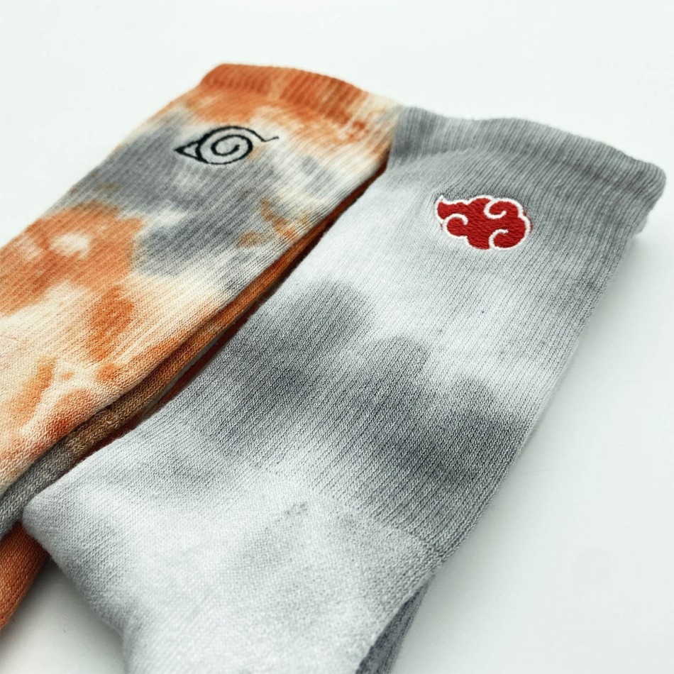 CAPSLAB Tie & Dye Sportsockor "Naruto" | Akasuki - Konoha