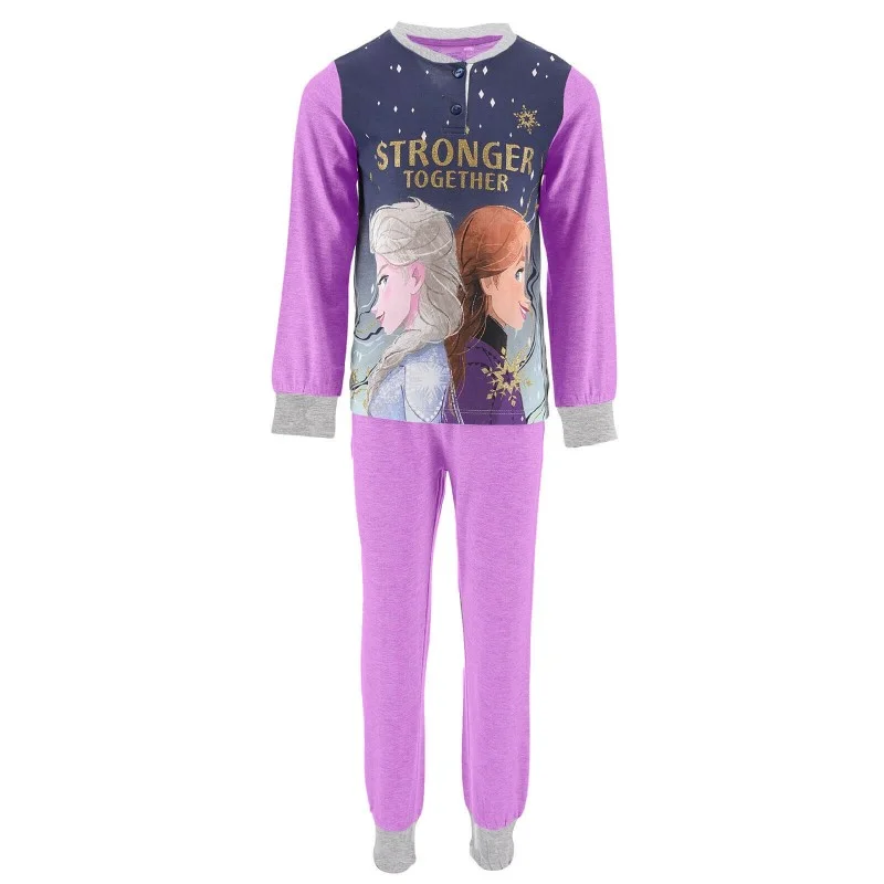 French Market - La Reine des Neiges - Ensemble de Pyjama Coton Fille Violet 8 ans