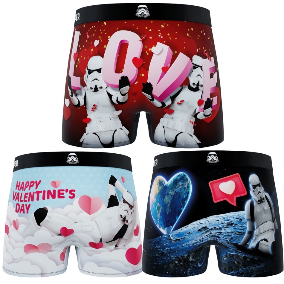 Saint Valentin | Lot de 3 Boxers Homme Freegun | Star Wars
