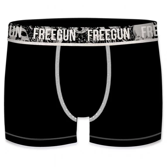 Lot de 4 Boxers Homme en Coton "Skull Graffitis" (Lot boxers Homme) Freegun chez FrenchMarket