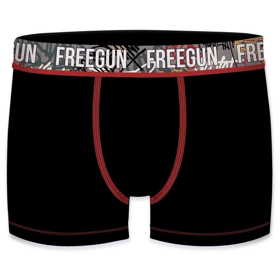 FREEGUN Set med 4 boxershorts i bomull för män | Skull Graffiti Designs