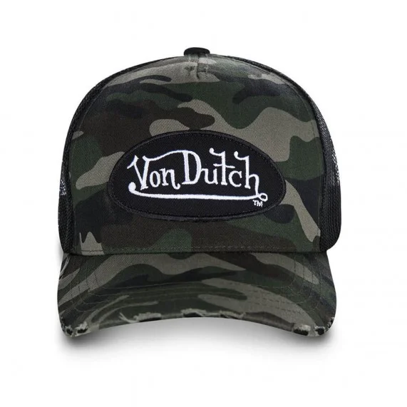 Von Dutch Casquette Style Trucker Camouflage Noir (Caps) Von Dutch chez FrenchMarket