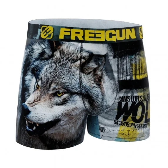 Boxershorts für Männer aus recycelter Mikrofaser "Tiere (Boxershorts Mann) Freegun auf FrenchMarket