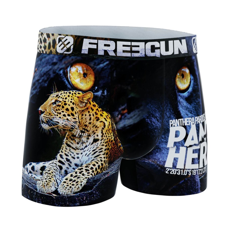 Boxer da uomo in microfibra riciclata con animali (Boxer da uomo) Freegun chez FrenchMarket