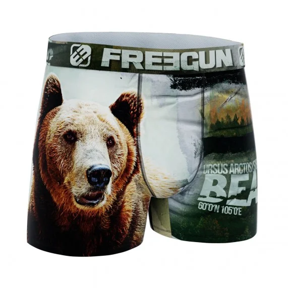 Boxer da uomo in microfibra riciclata con animali (Boxer da uomo) Freegun chez FrenchMarket