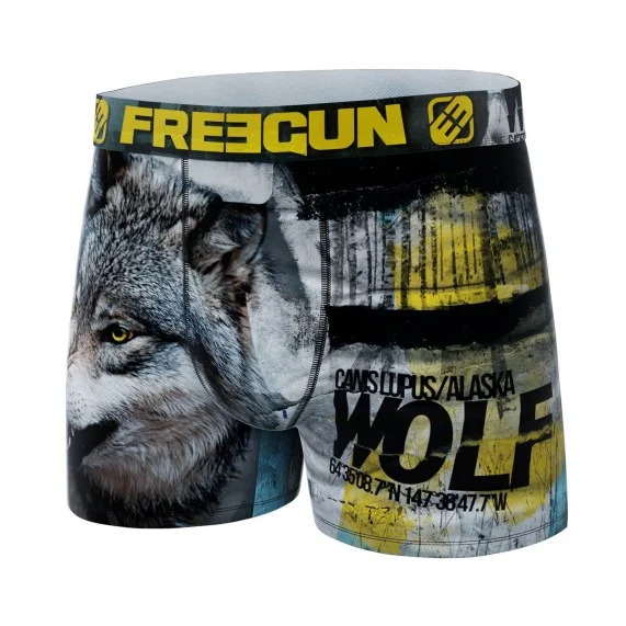 Lot de 4 Boxers Homme Microfibre Recyclé Animaux (Lot boxers Homme) Freegun chez FrenchMarket