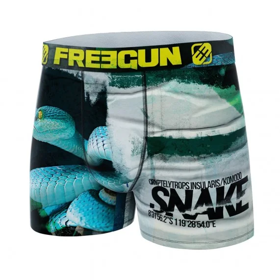Lot de 4 Boxers Homme Microfibre Recyclé Animaux (Lot boxers Homme) Freegun chez FrenchMarket