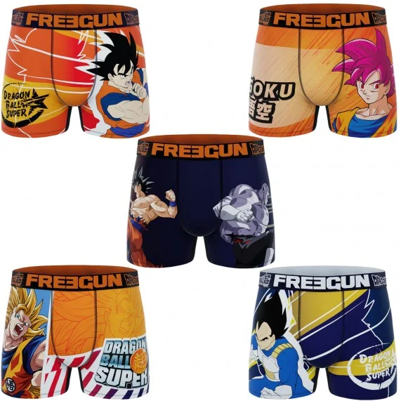 Set van 5 Kids Dragon Ball Super Boxers (Set jongensboxershorts) Freegun chez FrenchMarket