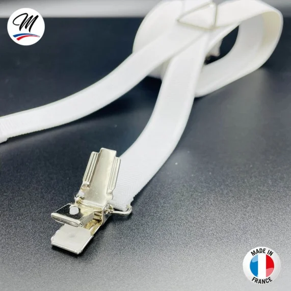 Bretelles en X à pinces/clips Fine (2,5 cm) Bleu - Fabrication Française (Bretelle) French Market chez FrenchMarket