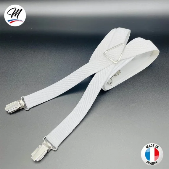 Bretelles en X à pinces/clips Fine (2,5 cm) Bleu - Fabrication Française (Bretelle) French Market chez FrenchMarket