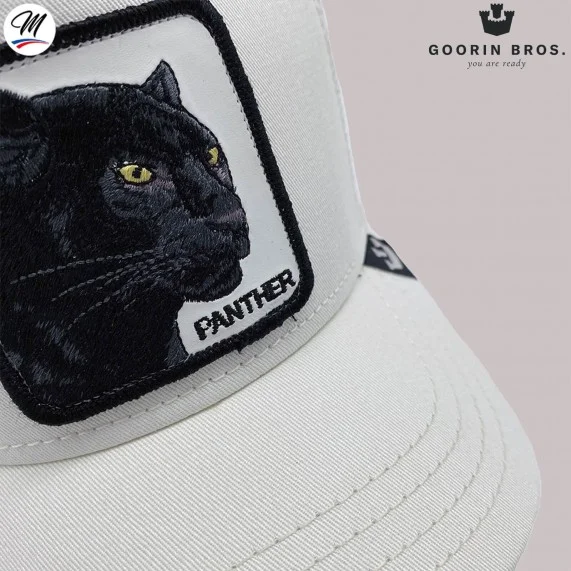 PANTHER Trucker Pet - Panter Wit / Ivoor (Caps) Goorin Bros chez FrenchMarket PANTHER Trucker Pet - Panter Wit / Ivoor (Caps) Goorin Bros chez FrenchMarket