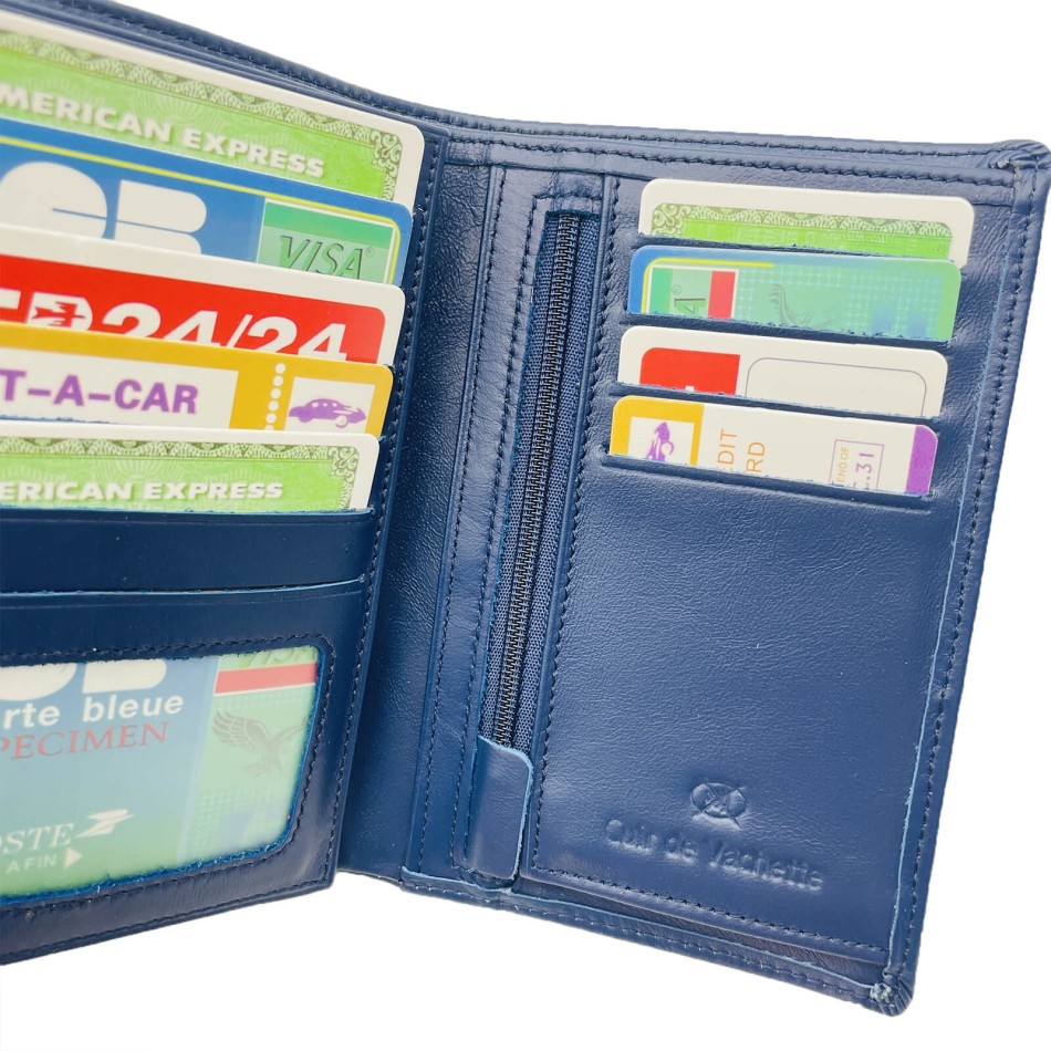 ELEPHANT D'OR | Läderplånbok - 2 fack 15cm*10cm