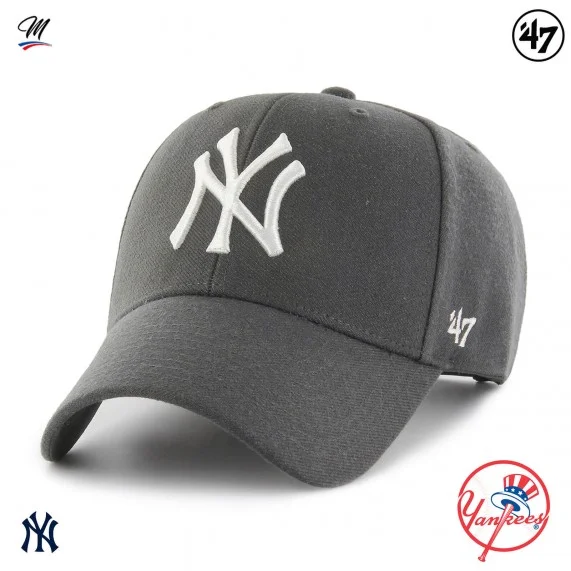 MLB New York Yankees MVP Snapback Cap Grey (Caps) '47 Brand on FrenchMarket