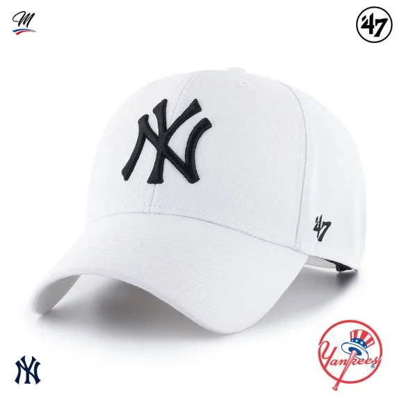 Casquette MLB New York Yankees MVP Snapback Blanc (Casquettes) '47 Brand chez FrenchMarket