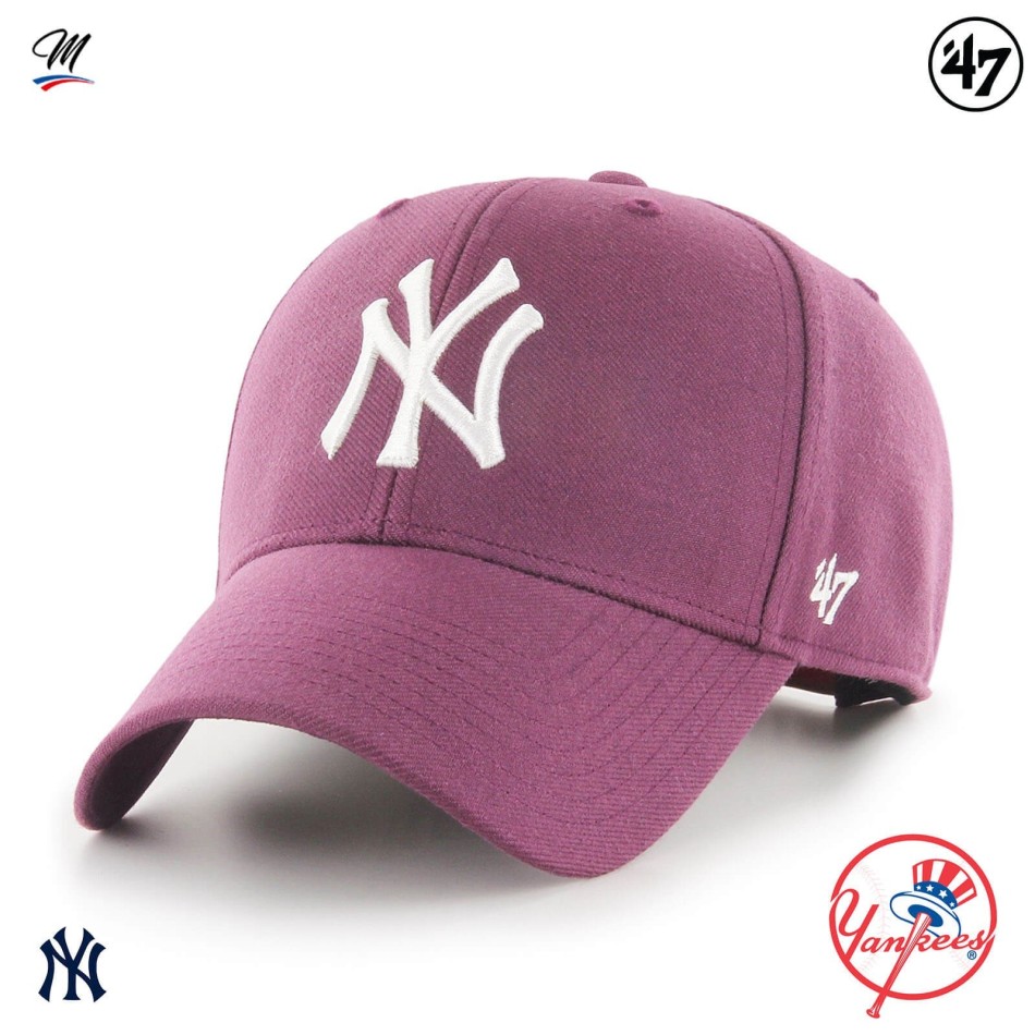 MLB New York Yankees MVP Snapback Cap Violett (Kappen) '47 Brand auf FrenchMarket