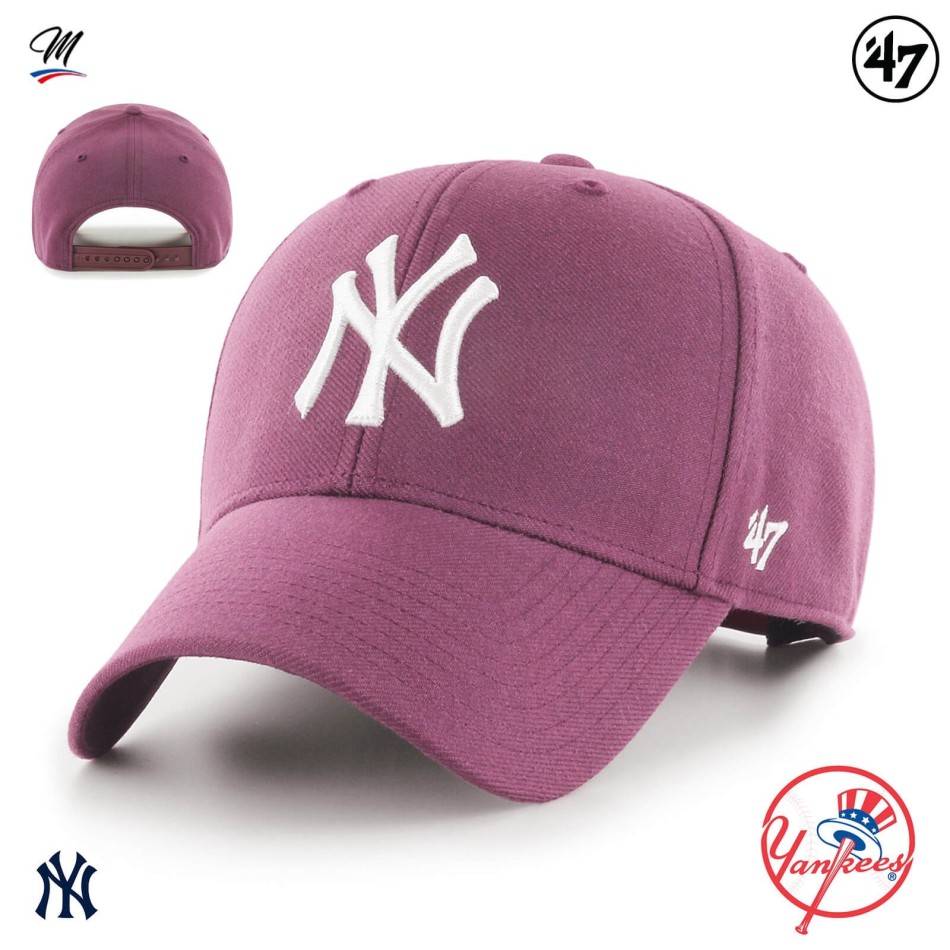 MLB New York Yankees MVP Snapback Cap Lila | '47 Brand