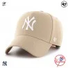Casquette MLB New York Yankees MVP Snapback Beige (Casquettes) '47 Brand chez FrenchMarket