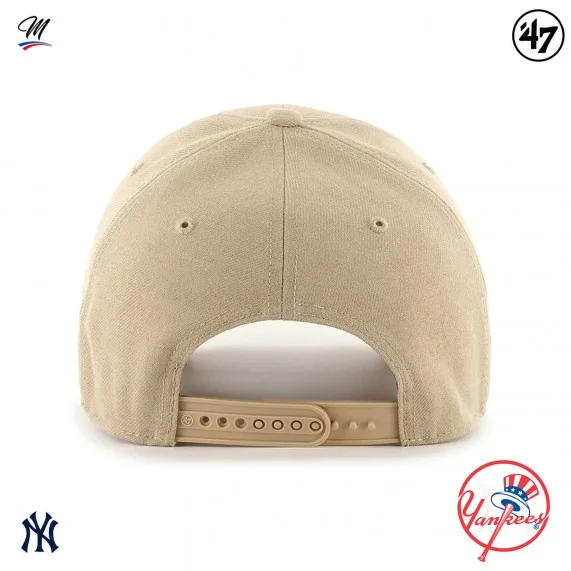 Casquette MLB New York Yankees MVP Snapback Beige (Casquettes) '47 Brand chez FrenchMarket