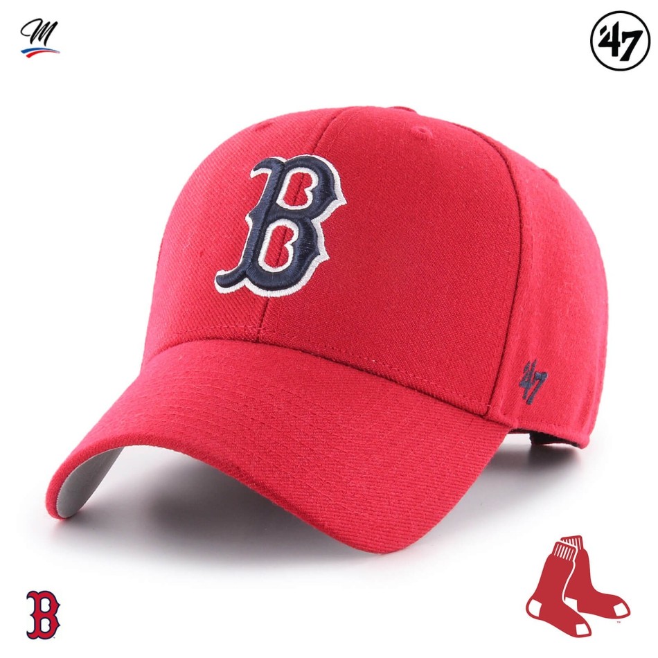 MLB Boston Red Sox MVP "Team Logo" Cap Blå Röd Svart | '47 Brand