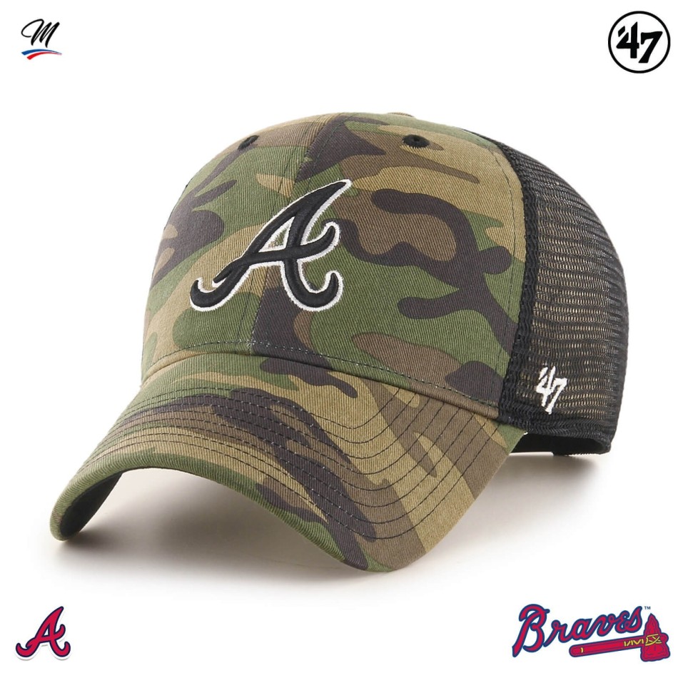 Camouflage Trucker Cap MLB Atlanta Braves "Branson MVP Camo" '47