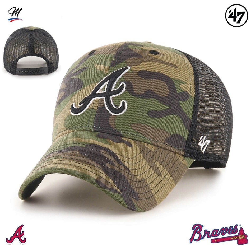 Casquette MLB Atlanta Braves "Branson MVP Camo" (Casquettes) '47 Brand chez FrenchMarket