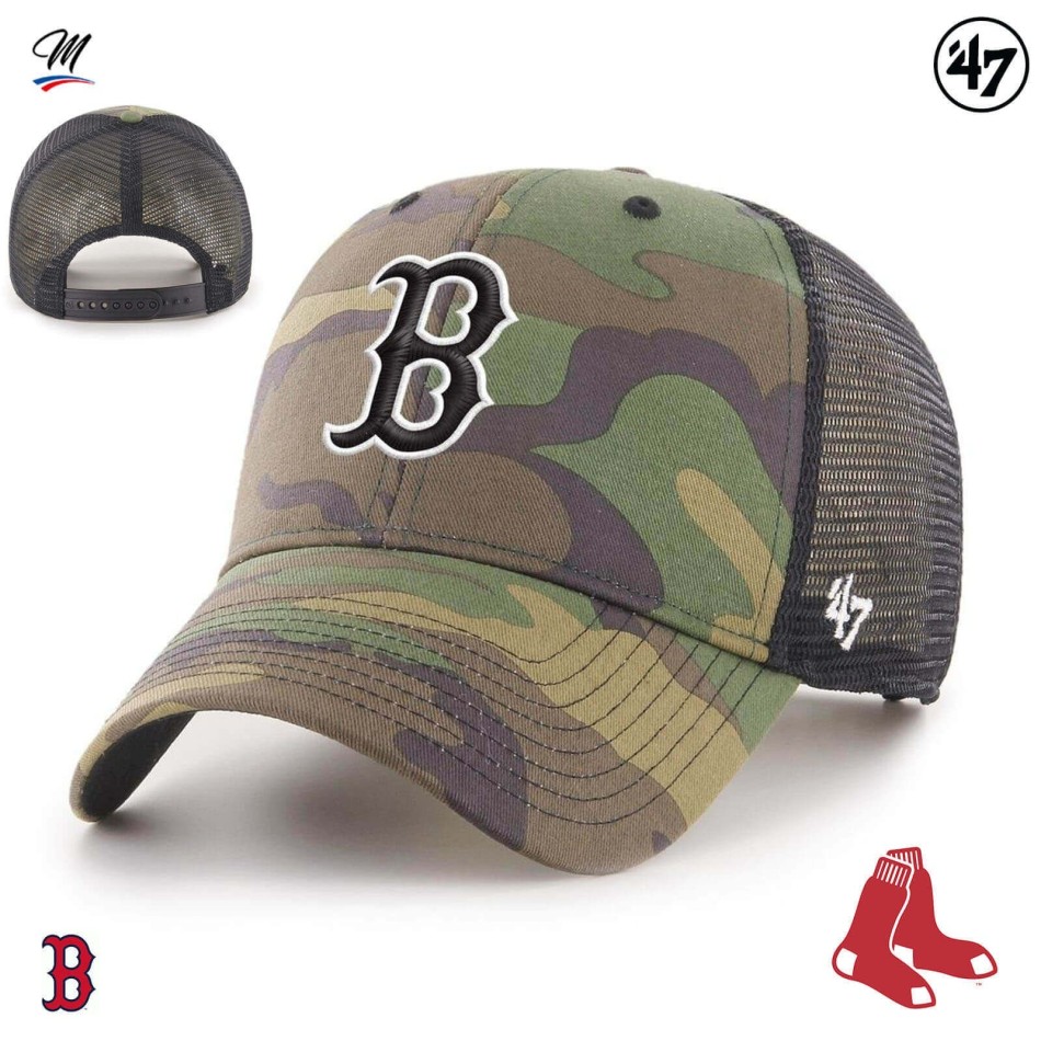 MLB Boston Red Sox "Branson MVP Camo" Kappe (Cap) '47 Brand auf FrenchMarket