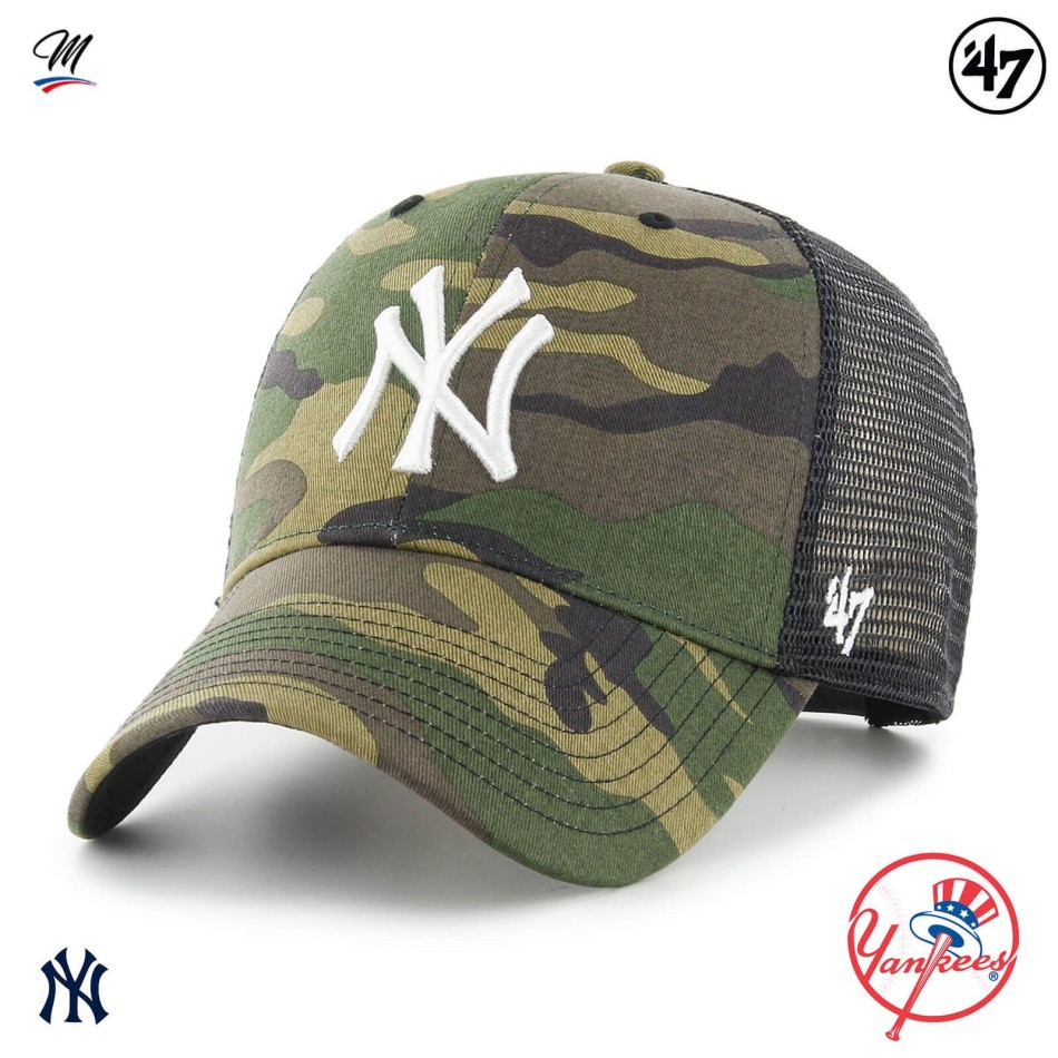 Casquette MLB New York Yankees "Branson MVP Camo" (Casquettes) '47 Brand chez FrenchMarket
