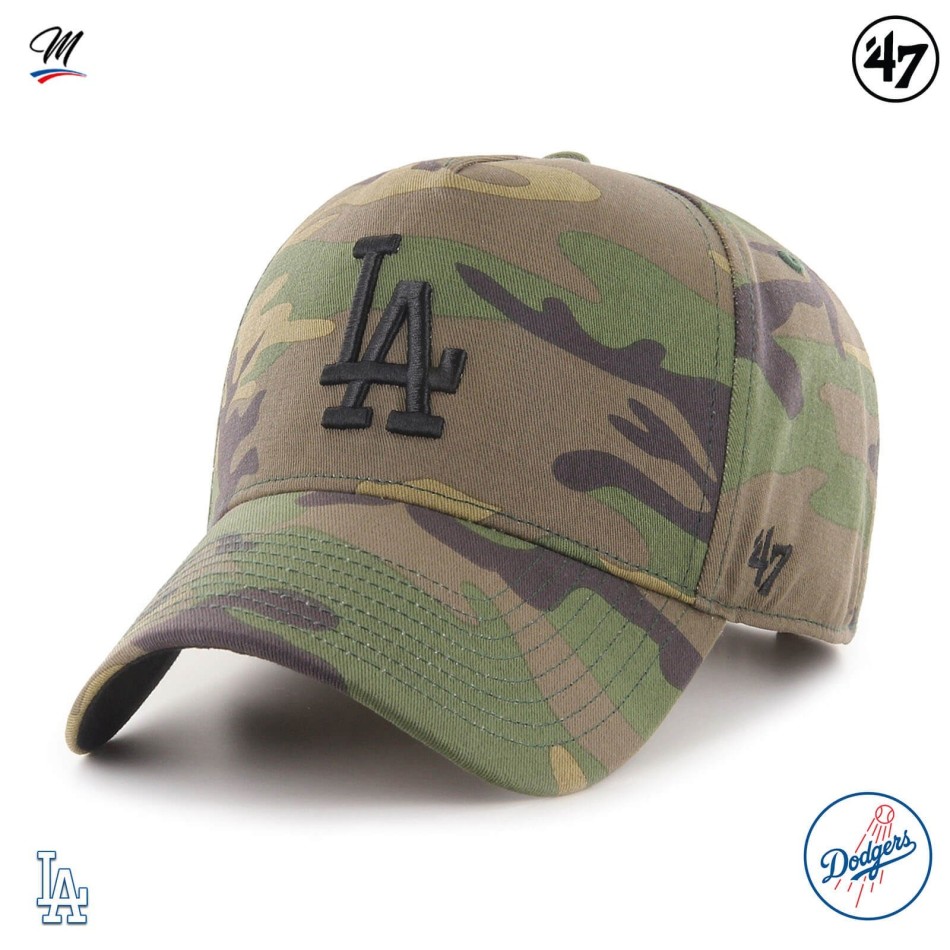 Casquette MLB Los Angeles Dodgers "Grove Snapback MVP Camo" (Casquettes) '47 Brand chez FrenchMarket