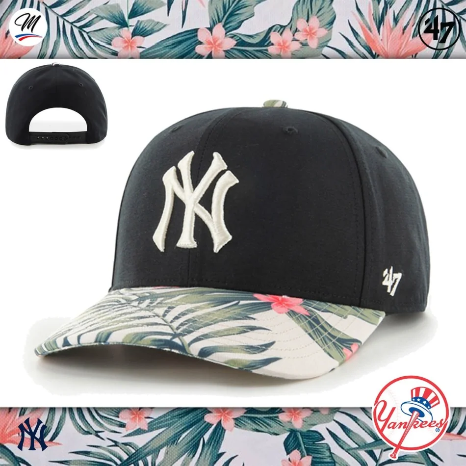 NY Yankees Cotton Cap "Coastal Floral Snap" Free Shipping