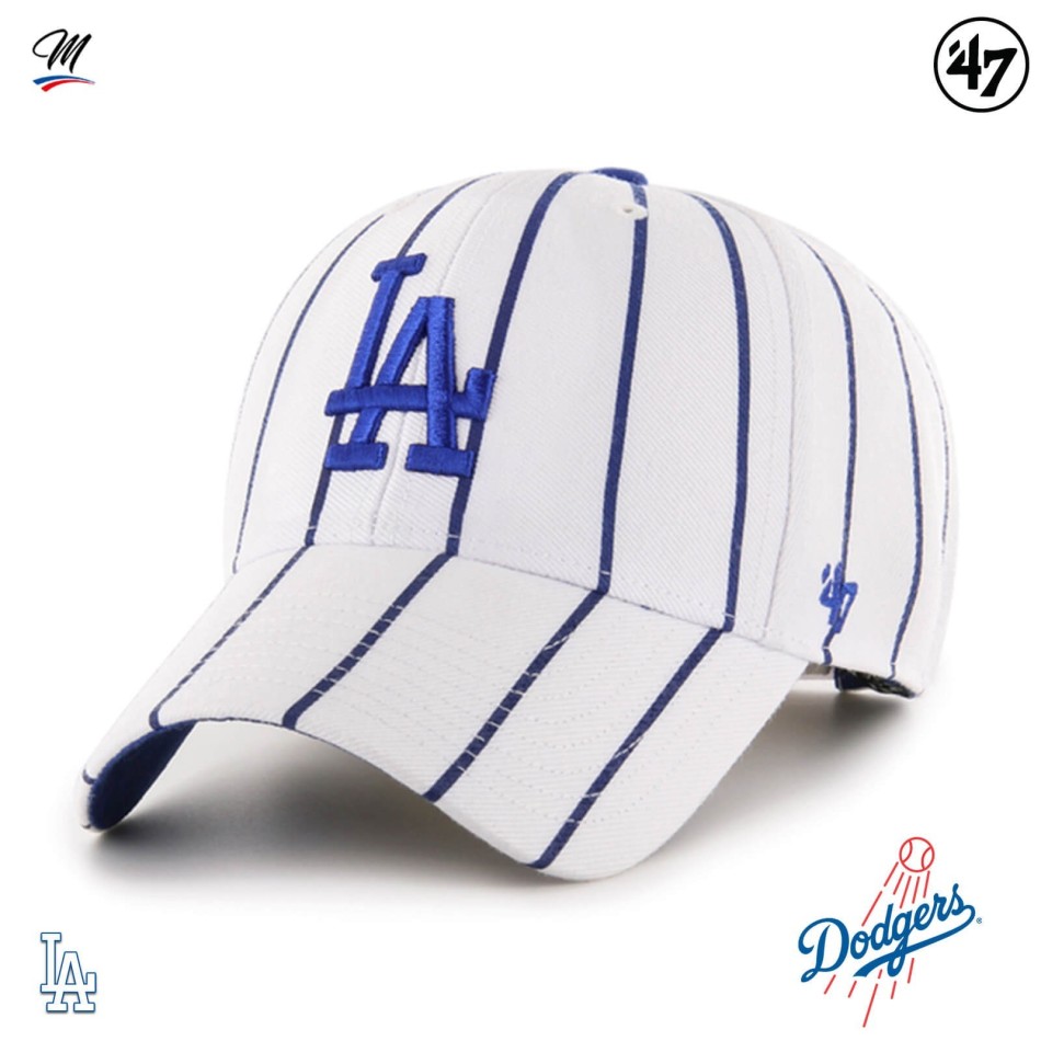 LA Pinstriped Los Angeles Dodgers MVP "Bird Cage" Cap Fri Frakt