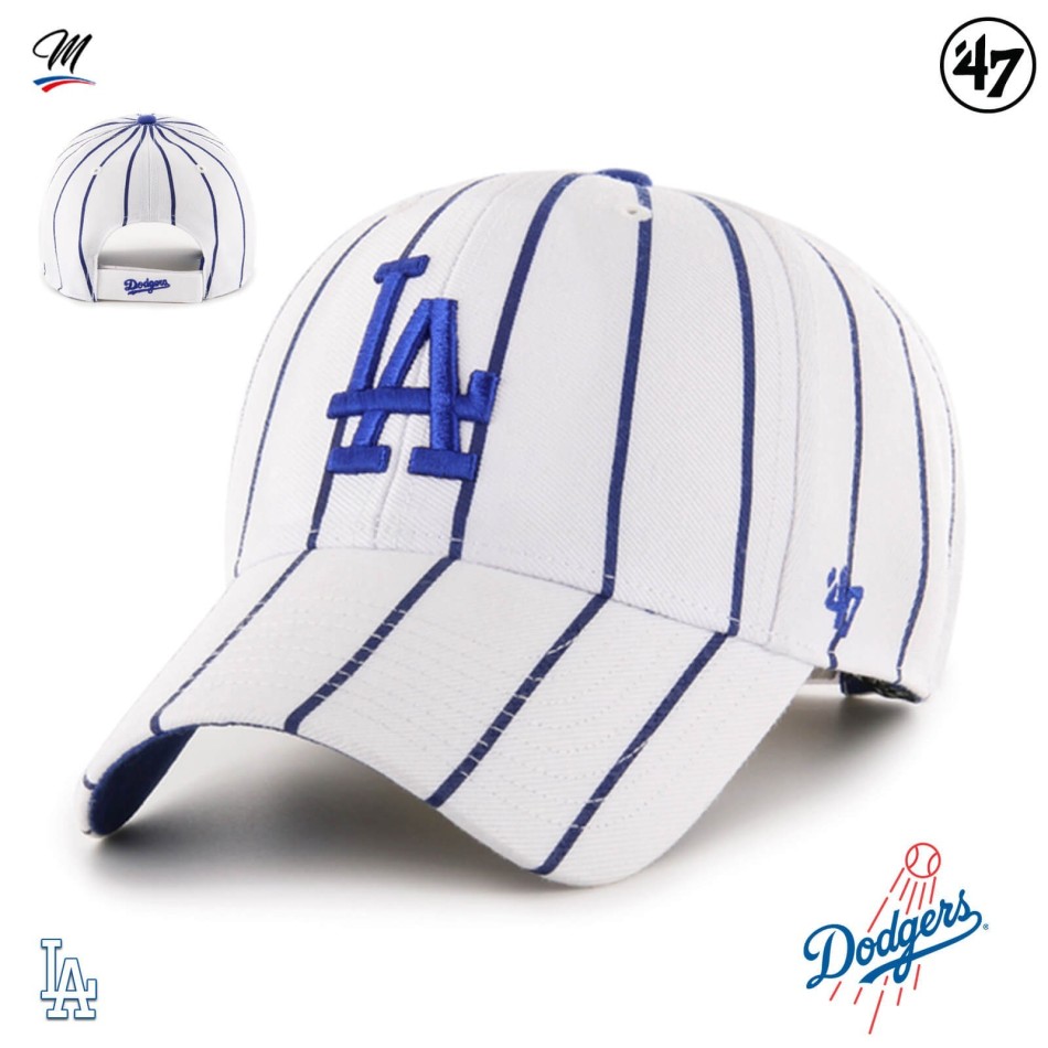 LA Pinstriped Los Angeles Dodgers MVP "Bird Cage" Cap Fri Frakt