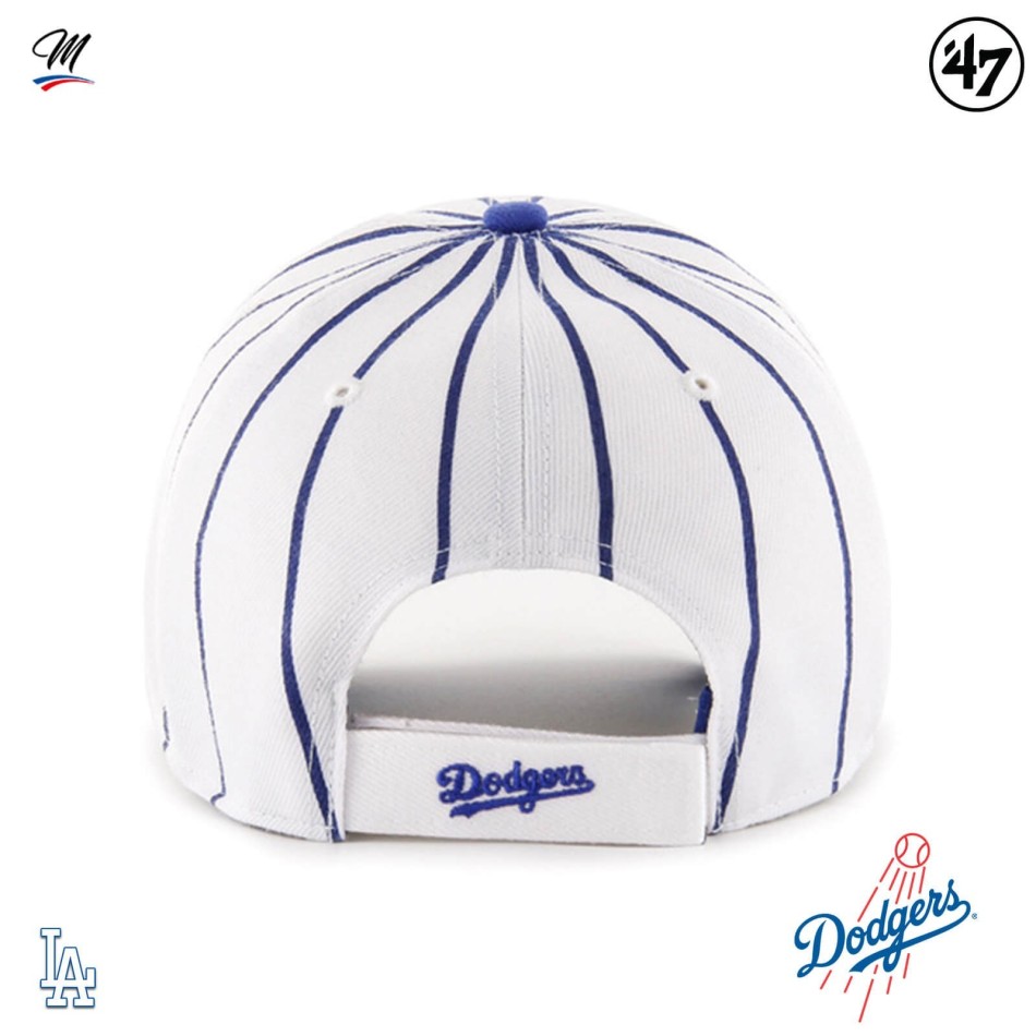 LA Pinstriped Los Angeles Dodgers MVP "Bird Cage" Cap Fri Frakt