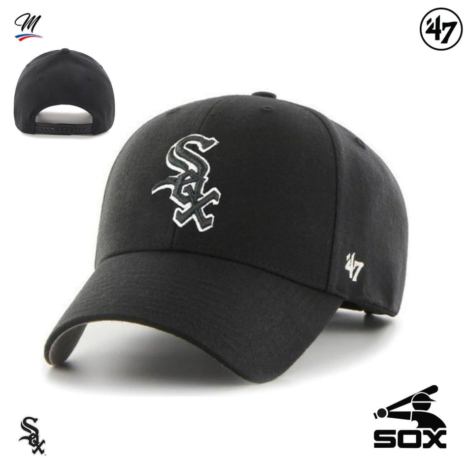 MLB Chicago White Sox MVP Snapback Cap Nero (Cappellino) '47 Brand chez FrenchMarket