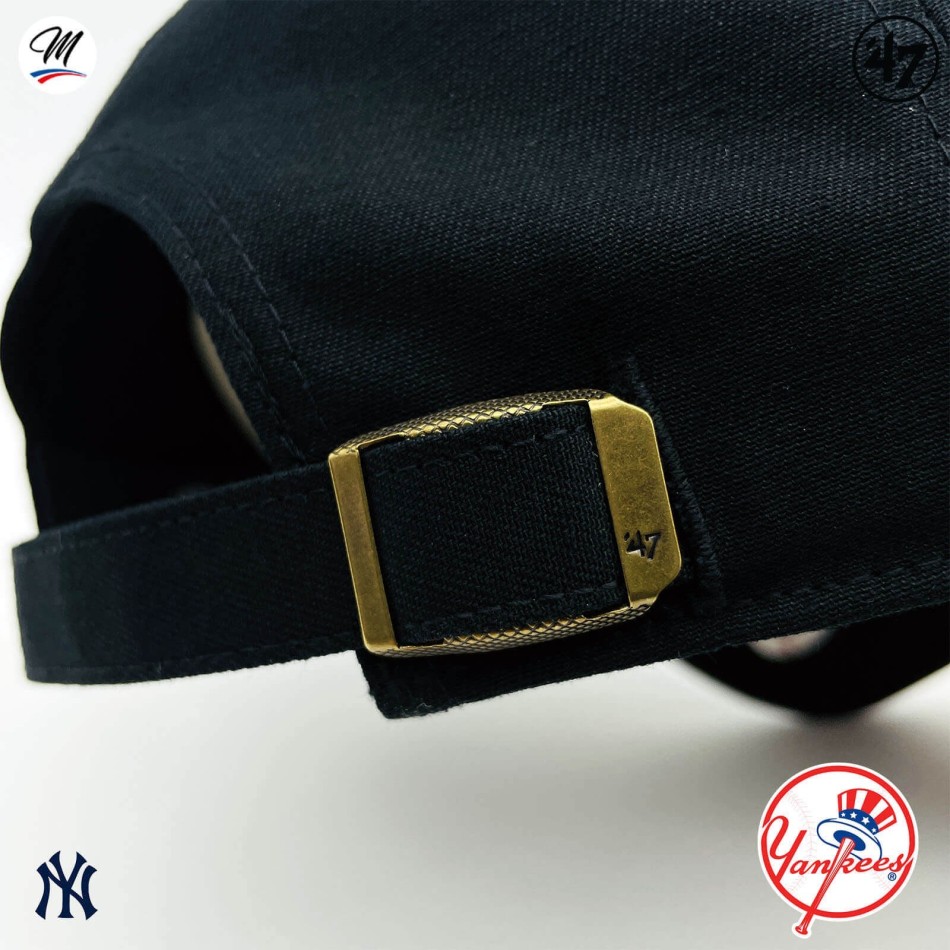 NY Yankees Black "Multi Color Script Clean Up" Cap 100% bomull