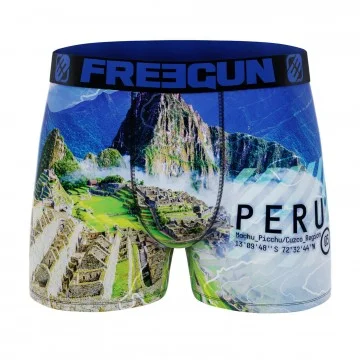 Boxershorts für Männer aus recycelter Mikrofaser "Paysage du Monde" (Landschaft der Welt) (Boxershorts) Freegun auf FrenchMarket