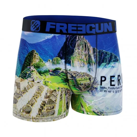 Boxer uomo in microfibra riciclata "Paysage du Monde (Boxer da uomo) Freegun chez FrenchMarket