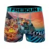 Herenboxershort van gerecyclede microvezel "Paysage du Monde (Herenboxershorts) Freegun chez FrenchMarket
