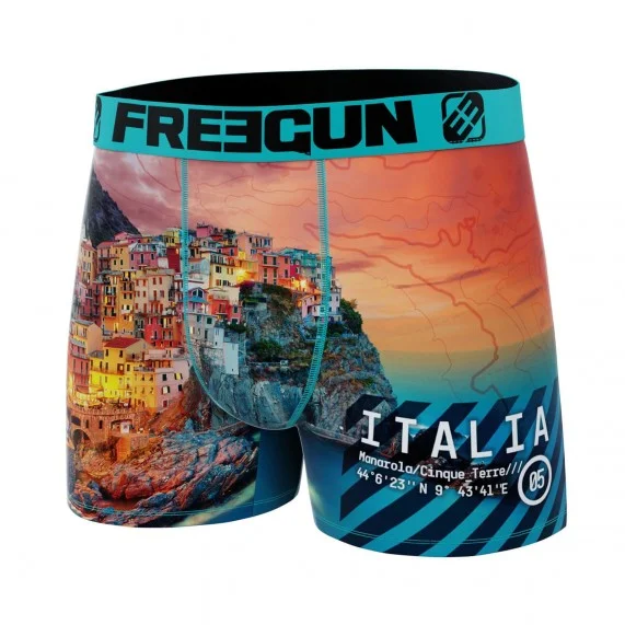 Herenboxershort van gerecyclede microvezel "Paysage du Monde (Herenboxershorts) Freegun chez FrenchMarket