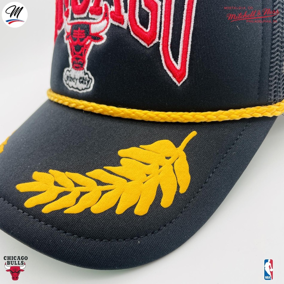 Cappello Trucker Chicago Bulls HWC "Gold Leaf" NBA (Cappello NBA) Mitchell & Ness chez FrenchMarket