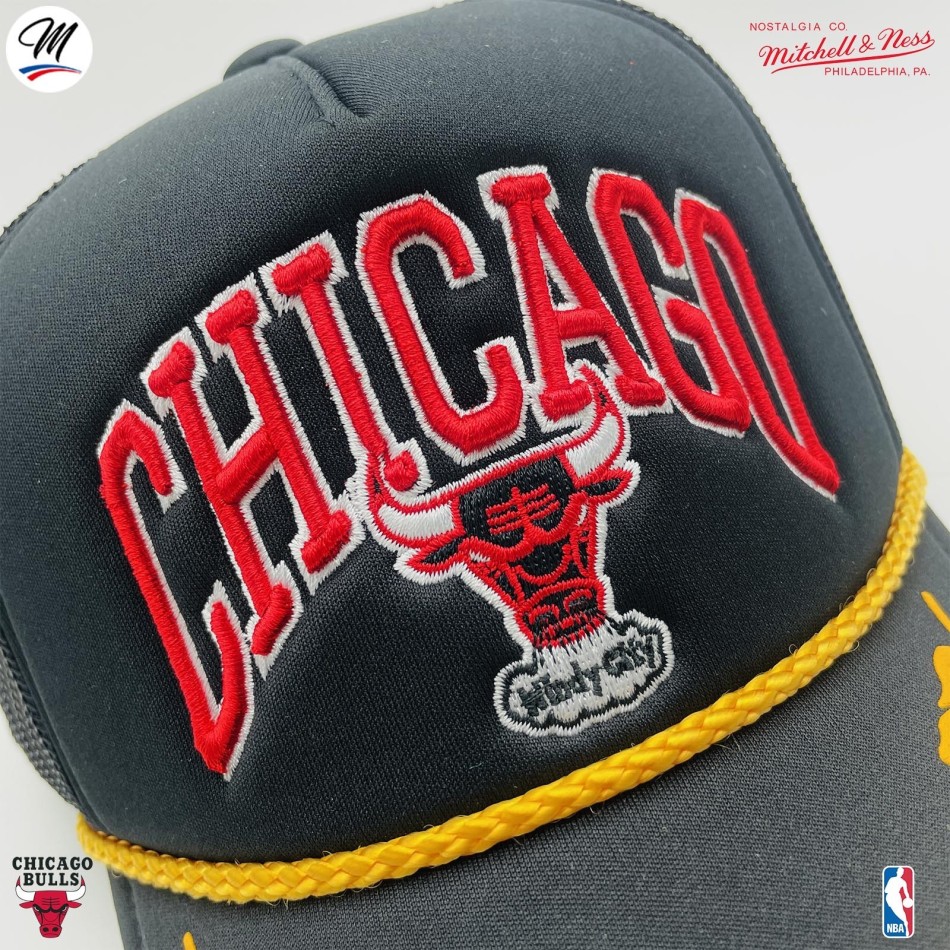 NBA Chicago Bulls HWC "Gold Leaf" Trucker Cap (NBA-Kappe) Mitchell & Ness auf FrenchMarket