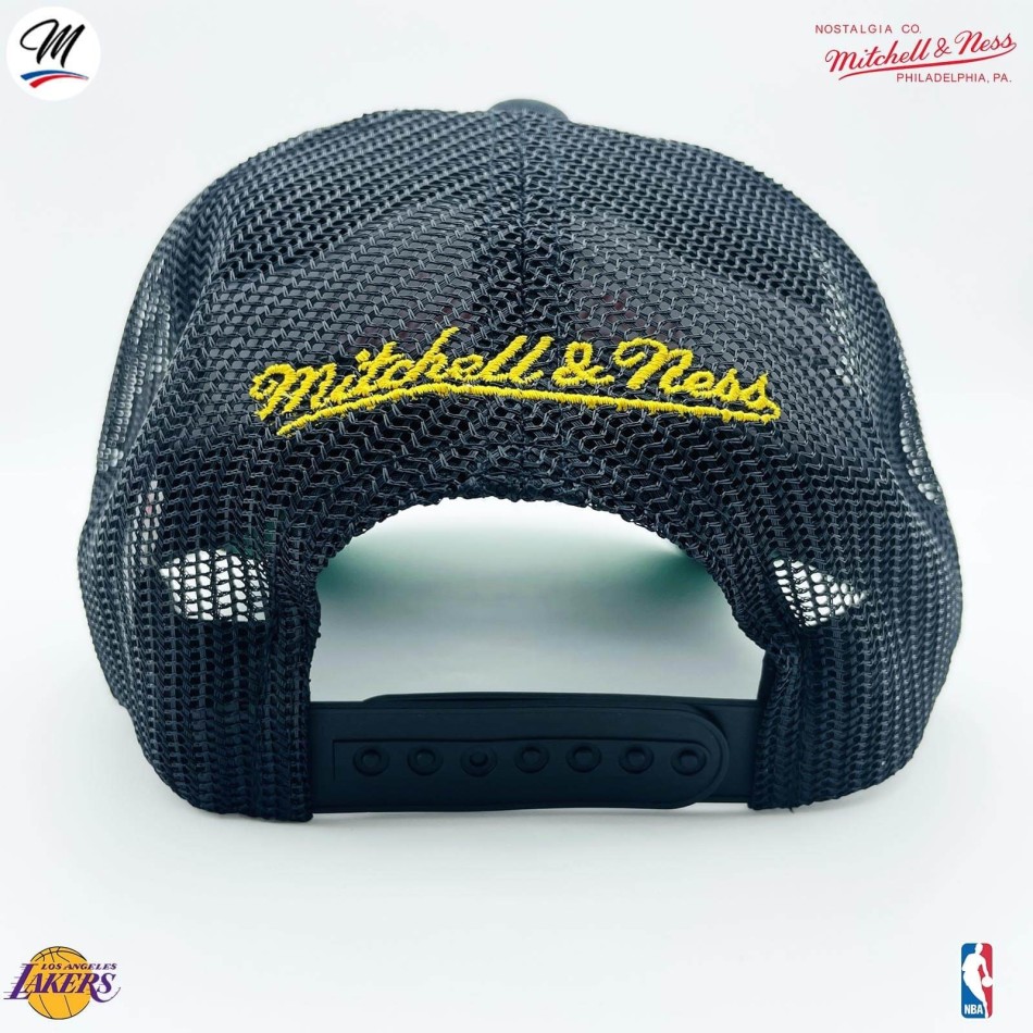 Cappello Trucker Los Angeles Lakers HWC "Gold Leaf" NBA (Cappello NBA) Mitchell & Ness chez FrenchMarket