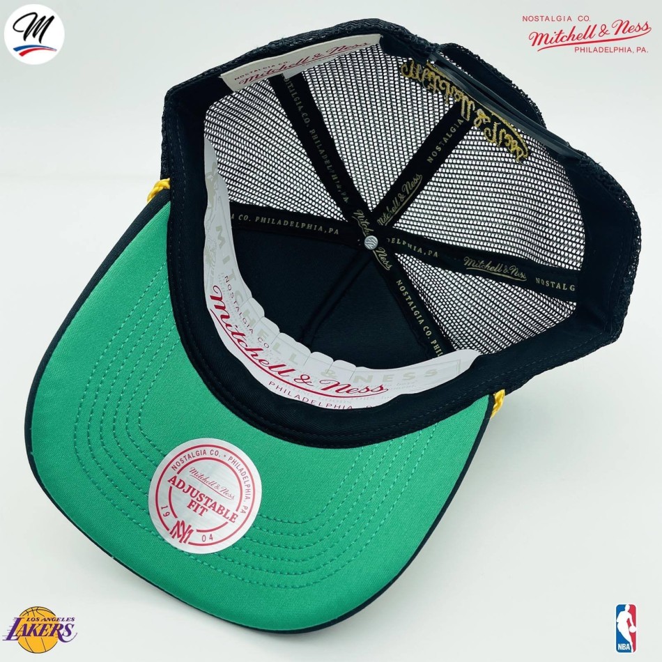 Cappello Trucker Los Angeles Lakers HWC "Gold Leaf" NBA (Cappello NBA) Mitchell & Ness chez FrenchMarket