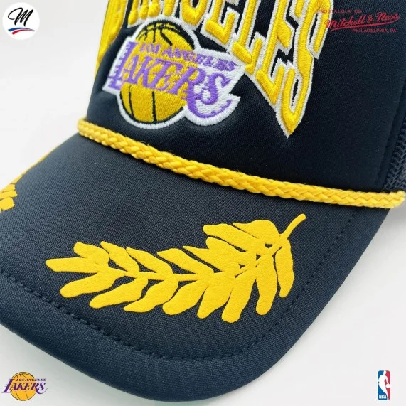 Los Angeles Lakers HWC "Gold Leaf" NBA Trucker Cap (Caps) Mitchell & Ness on FrenchMarket