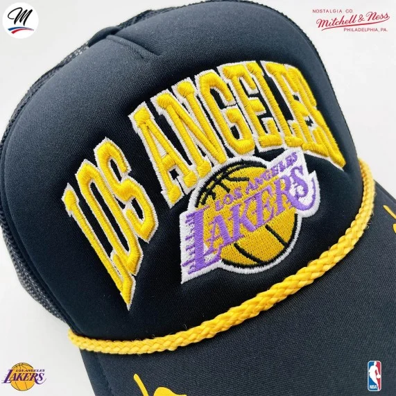 Los Angeles Lakers HWC "Gold Leaf" NBA Trucker Cap (Caps) Mitchell & Ness on FrenchMarket