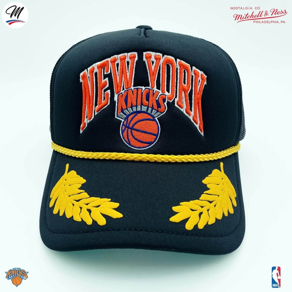 Casquette Trucker NBA New York Knicks HWC "Gold Leaf" (Casquette NBA) Mitchell & Ness chez FrenchMarket